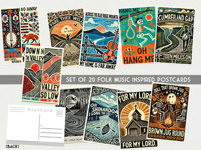 Appalachian Folk Music Postcards – Set of 20