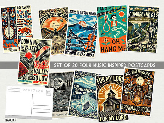Appalachian Folk Music Postcards – Set of 20