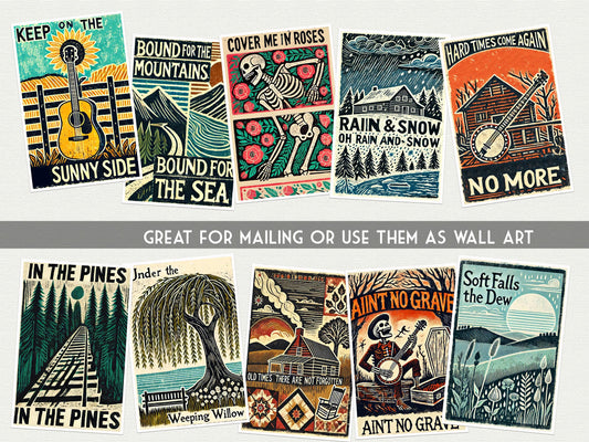 Appalachian Folk Music Postcards – Set of 20
