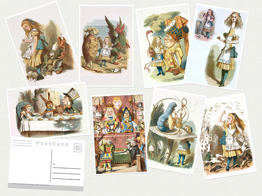 Alice in Wonderland Postcards - Set of 20