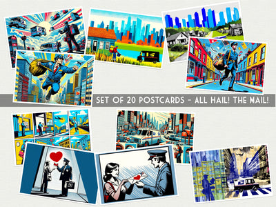 All Hail The Mail Postcards - Set of 20