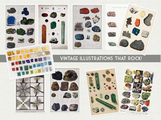 Gemstones and Minerals Postcards – Set of 20