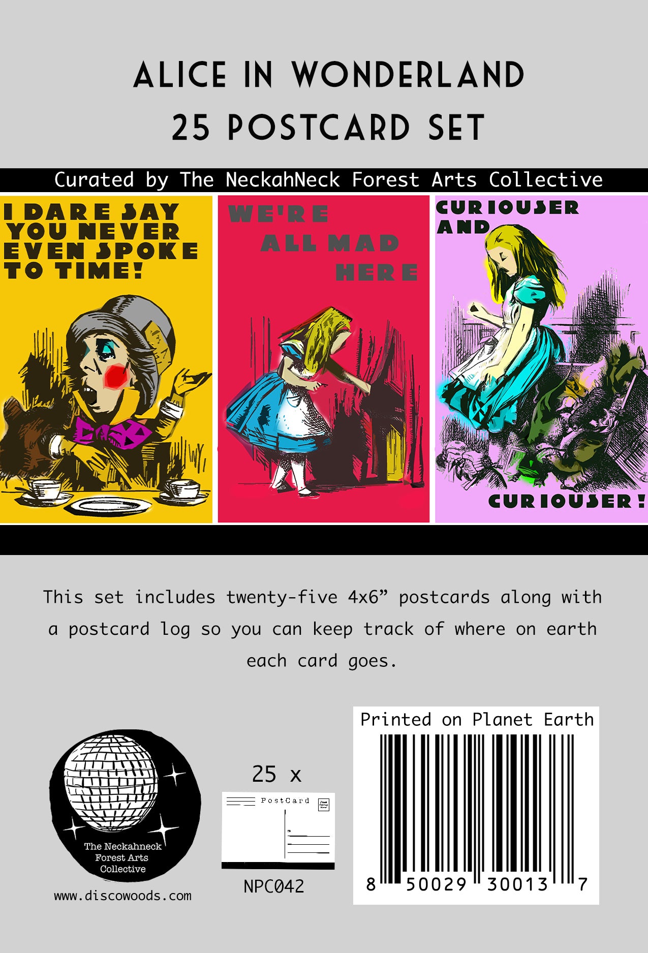 Alice in Wonderland Postcards - Set of 25