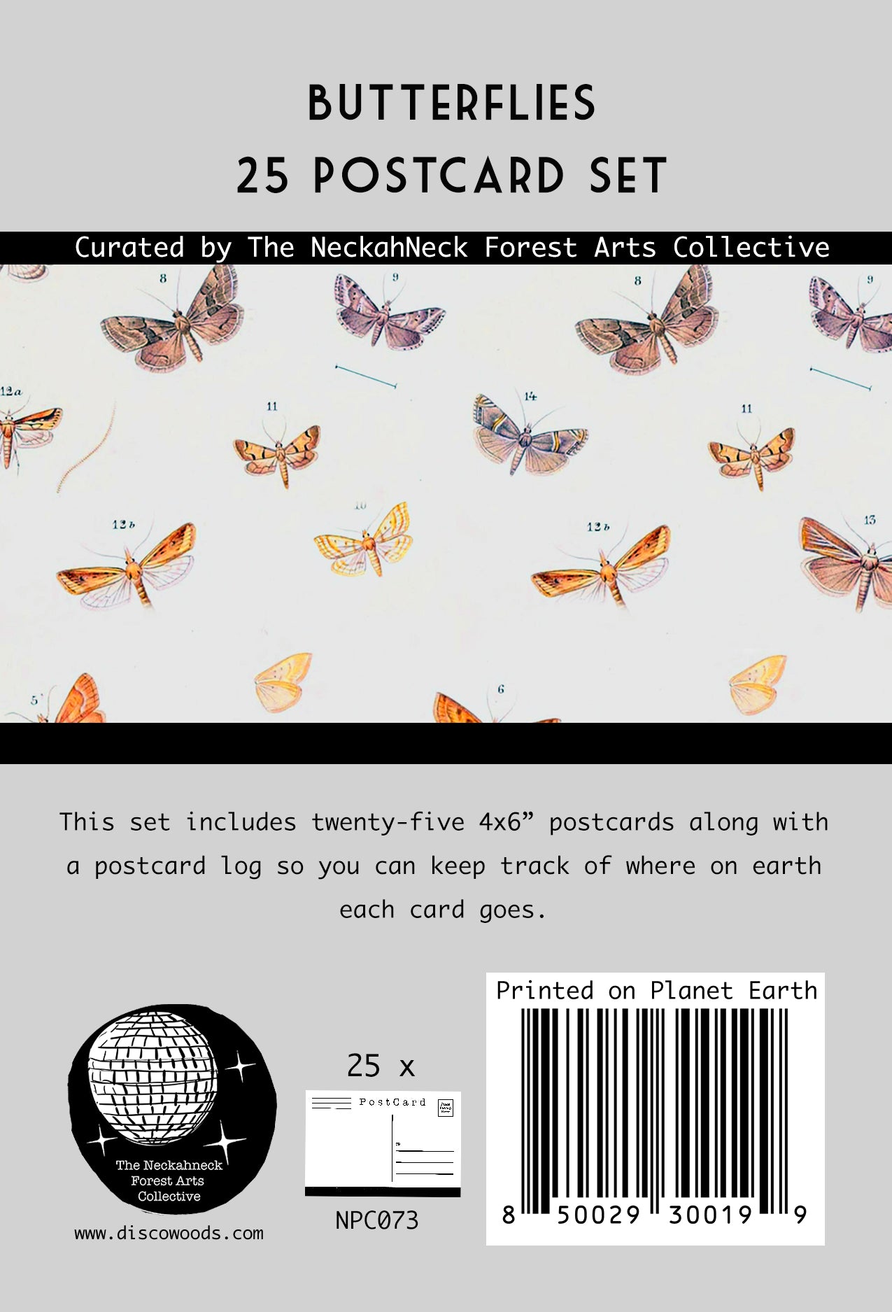 Butterfly Postcards - Set of 25