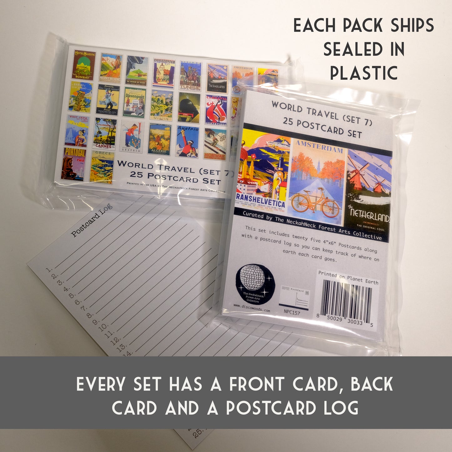 World Travel (Set 7) Postcards - Set of 25