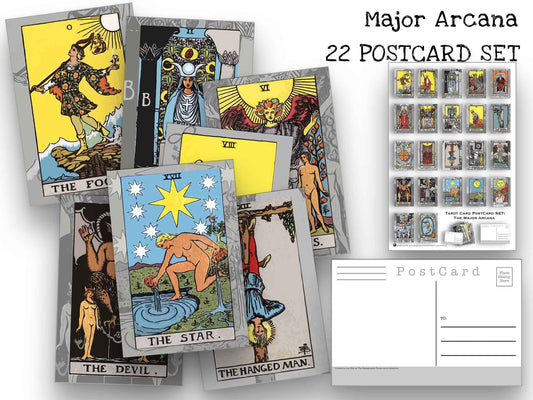Tarot Postcard Set - Set of 22 Postcards - The Major Arcana